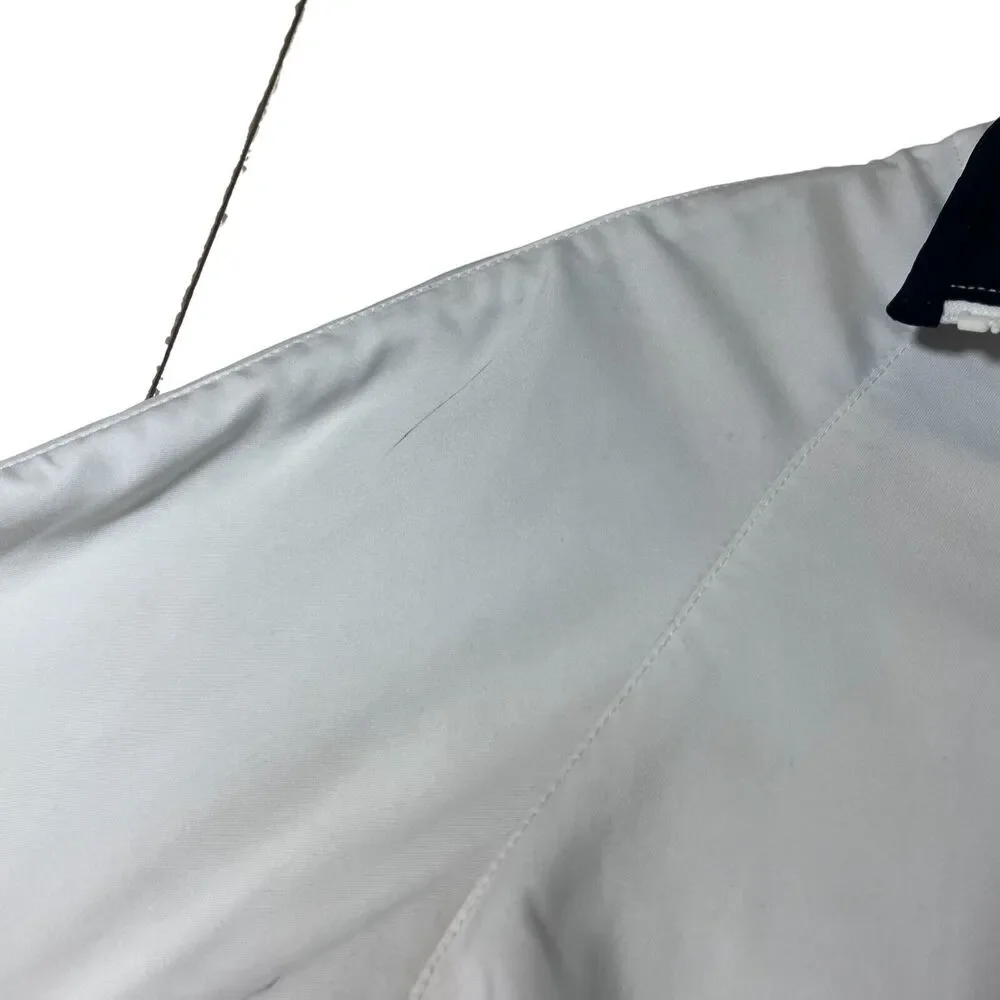 Nike White with Black Trim S (4-6) Jacket Full Zip Pockets - Picture 7 of 9